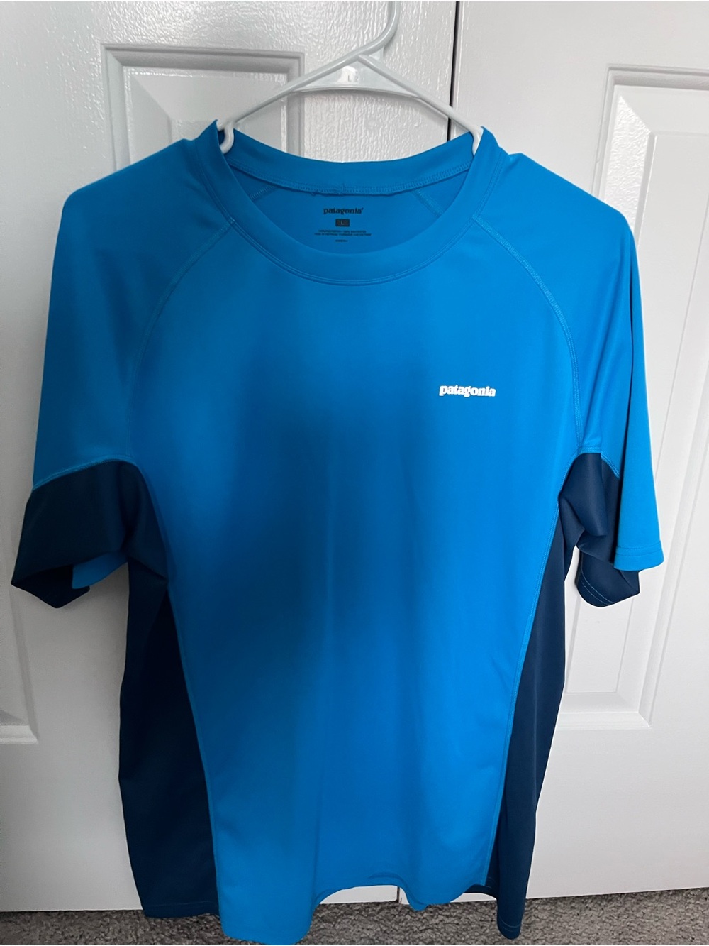 Patagonia Men’s Large Blue Short sleeve lightweight shirt